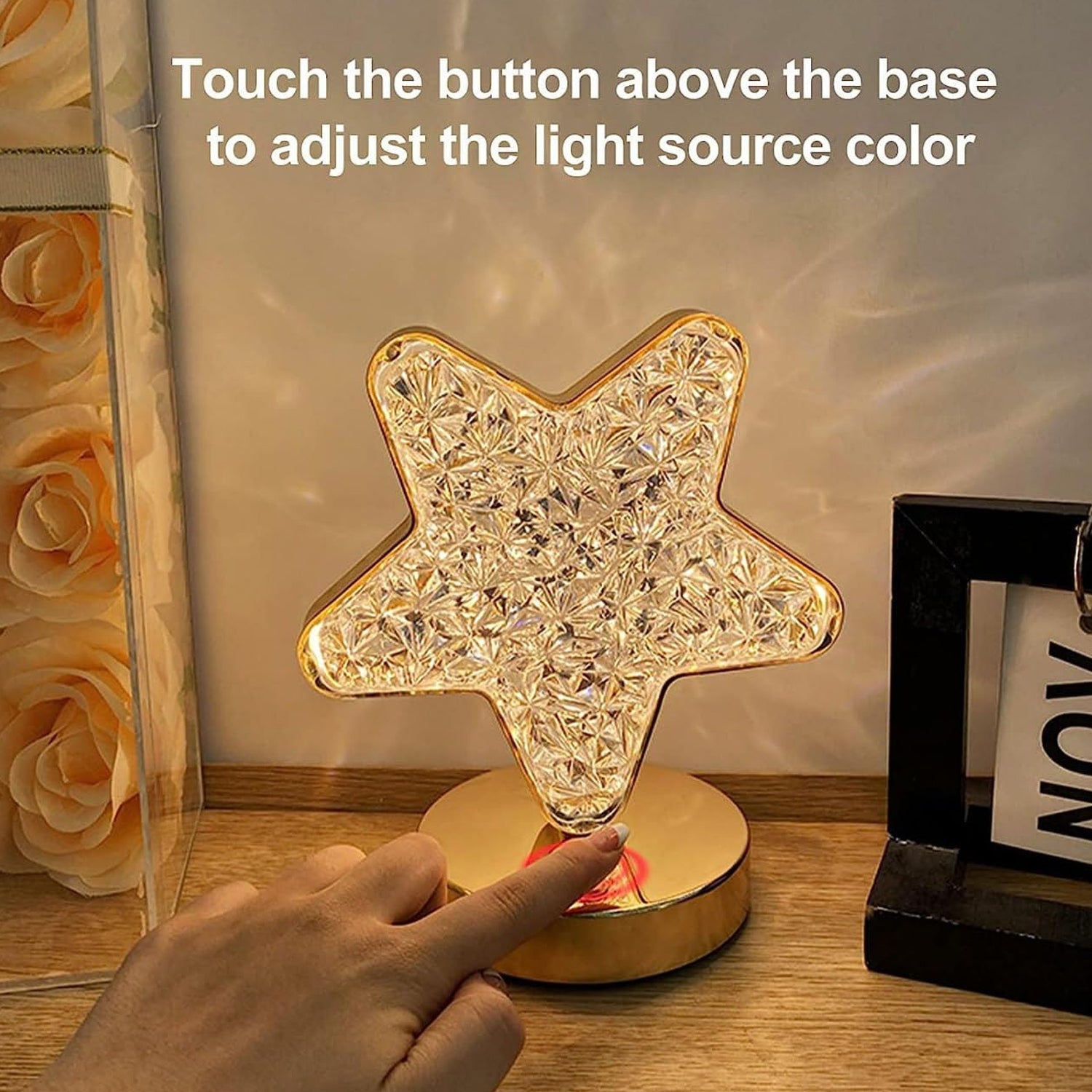 12571 Star Shape Crystal Diamond Lamp Cordless Luxury Lamp with USB Rechargeable, 3-Way Dimmable & Touch Control Decorative Nightstand Lamp for Bedroom, Living Room, Party, Restaurant Decor (1 Pc ) 12571 Star Shape Crystal Diamond Lamp Cordless Luxury Lamp with USB Rechargeable, 3-Way Dimmable & Touch Control Decorative Nightstand Lamp for Bedroom, Living Room, Party, Restaurant Decor (1 Pc )